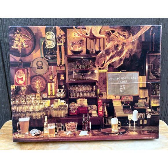 Vintage Springbok Happy Hours Bar Scene Jigsaw Puzzle 500+ Pieces Hallmark Cards - Picture 1 of 7